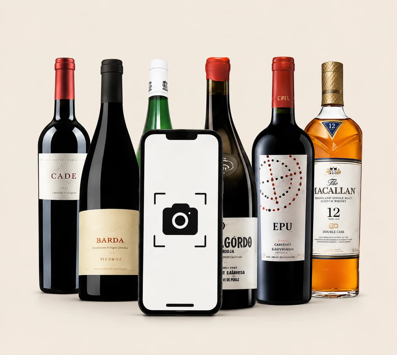 A collection of bottles prepared for gallery import