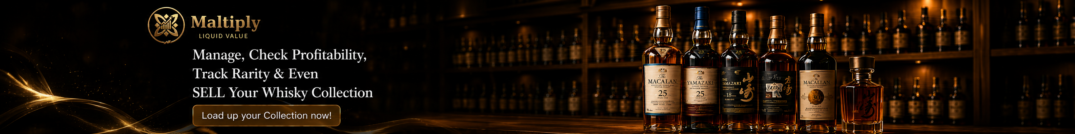 Manage, check profitability and track the rarity of your whisky collection.